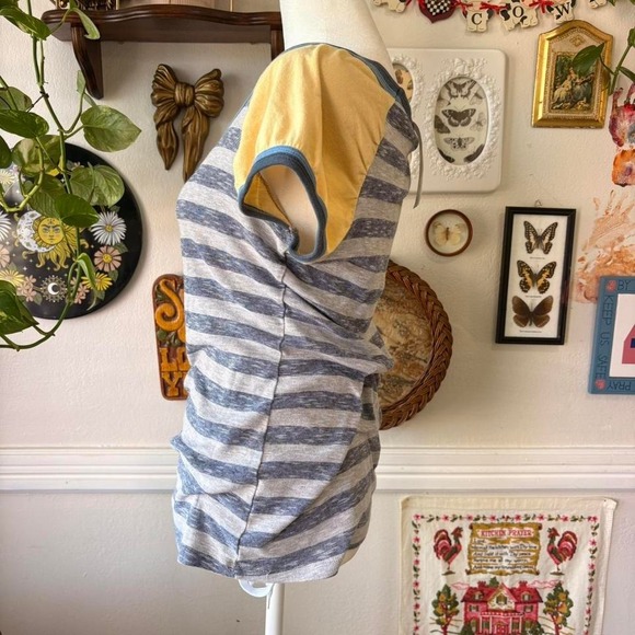 Vintage Y2K Spoiled Scoop Neck Striped Size XL for Layering - Picture 2 of 8